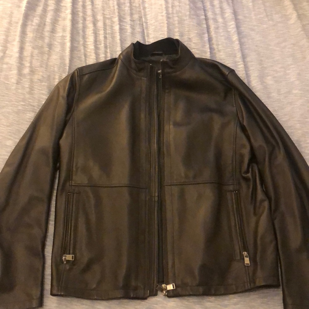 Never worn Hugo Boss Nappa leather jacket